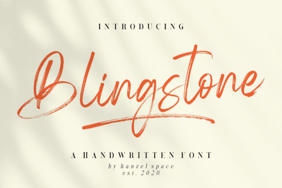 Blingstone Font: A Handwritten Typeface for Real Creative Makers