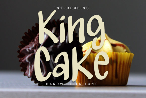King Cake Font: A Handwritten Typeface for Editorial Elegance