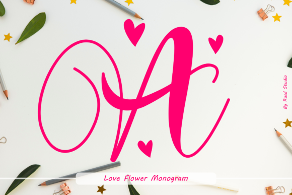 Love Flower Monogram Font: A Simple Touch for a Polished Brand